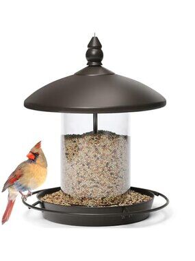 New Metal Roof Bird Feeder - Chew Proof for Outdoor Hanging Wild Bird Seeds.